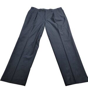 Lauren Ralph Lauren Dress Pants Mens 36x30 Black 100% Wool Slacks Total Comfort